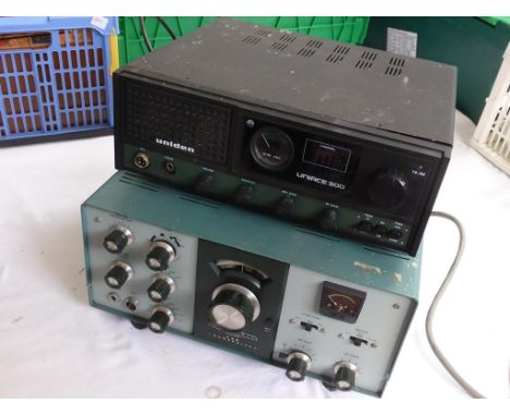 UNIDEN UNIACE 300 AND A HEATHKIT HW 101 SSB TRANSCEIVER T/W HEATHKIT SPEAKER, POWER SUPPLY, CODE OSCILLATOR AND ELECTRONIC KE