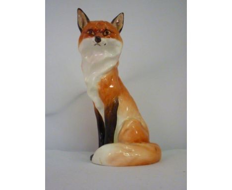 ROYAL WORCESTER FIGURE OF A SEATED FOX