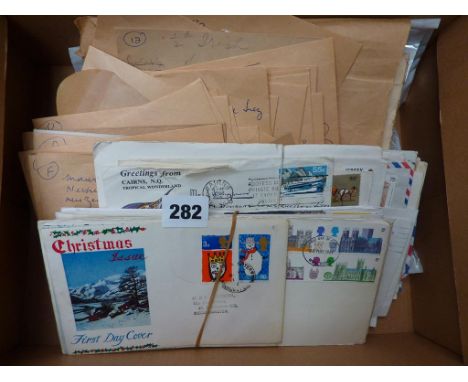 QTY. OF FIRST DAY COVERS, ENVELOPED & STAMPS ON PAPER, QTY. OF WORLD USED, MUCH ON ENVELOPES, POSTAGE DUE 1970'S, CANADA, ICE