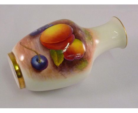 ROYAL WORCESTER  POT VASES 2491 DEC FRUIT, SIG MAYBURY