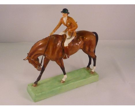 ROYAL WORCESTER 3296 HACKING IN THE PARK DORIS LINDNER, REPAIR TO LEG