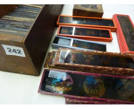 LANTERN PLATES, LARGE QTY. INC. HAND PAINTED, BUTTERFLIES, SCENE (12) CHILDREN ANIMALS ETC, ON BOARD SHIP, RESCIUE AT SEA, CH