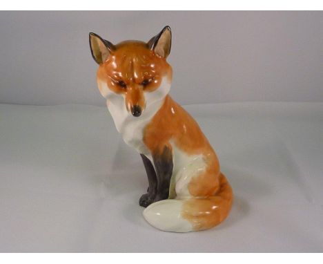 ROYAL WORCESTER FOX 2993 FIGURINE HAIRLINE ON BASE, APPROX. 18.5 cm