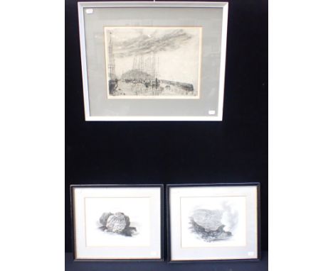 SIMON WINCH (20TH CENTURY ENGLISH SCHOOL) 'Yarmouth I.O.W'signed in full to margin, artist's proof etching, 24cm x 34cm, in w