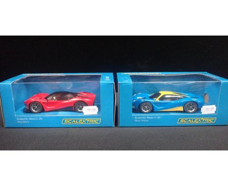 TWO BOXED SCALEXTRIC 'RASIO C-20' RACING CARSboth boxed and in good condition. (2)