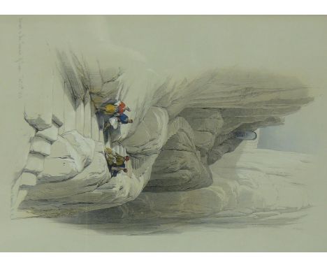 David Roberts RA,
colour lithograph, Stairway to Mt.Sinai, signed in the plate published by F G Moon & Son, circa 1841, 13" x