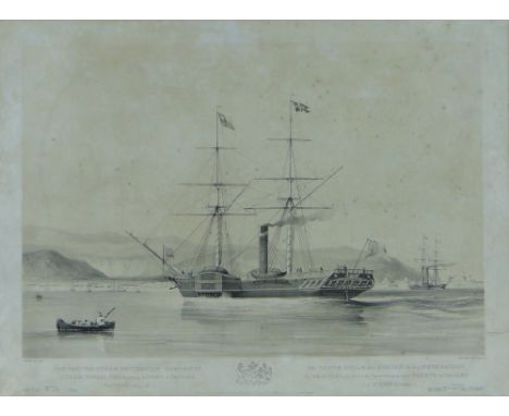 G Hawkins,
19th century lithograph, The Pacific Steam Navigations Company's steam vessel "Chile, entering the port of Callao"