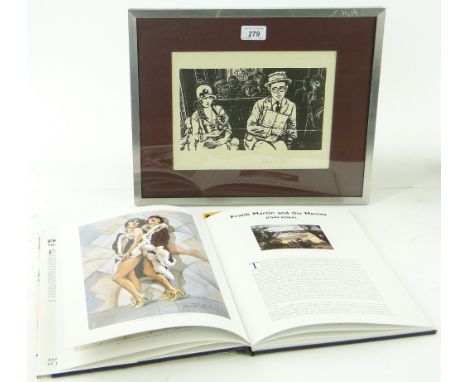 Frank Martin,
Print, Girl Shy, signed in pencil by Harold Lloyd, 5" x 9", framed.