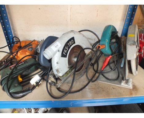 FOUR ASSORTED POWER TOOLS TO INCLUDE CIRCULAR SAWS (4)