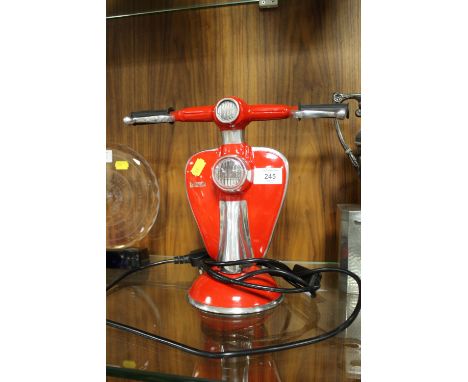 A MODERN REPRODUCTION LAMBRETTA TABLE LAMP