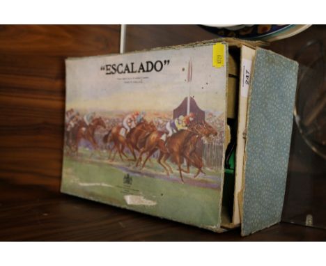 A BOXED VINTAGE ESCALADO HORSE RACING GAME