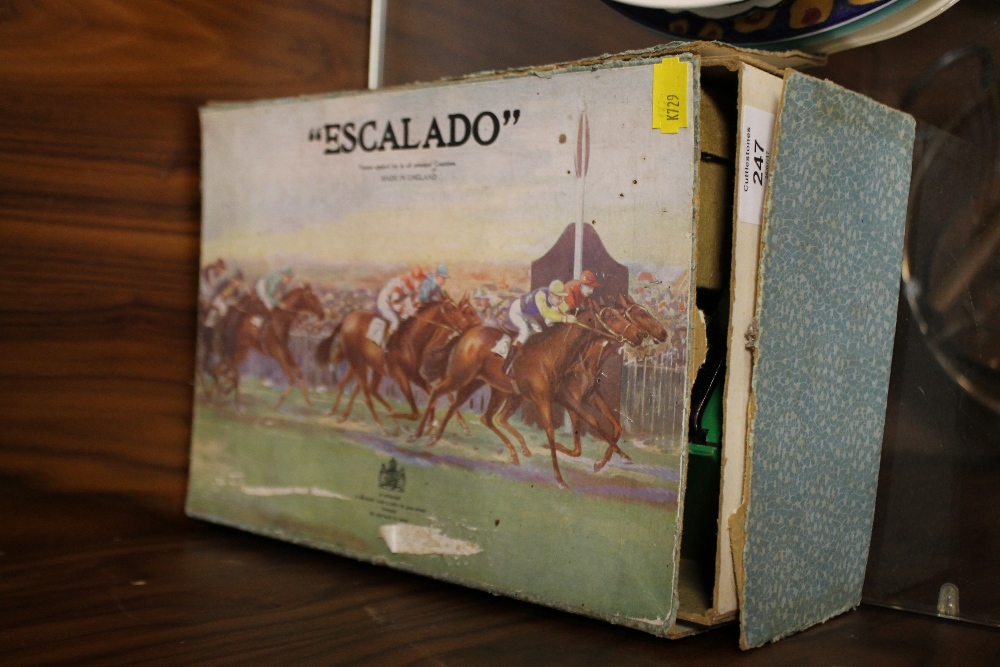 A BOXED VINTAGE ESCALADO HORSE RACING GAME