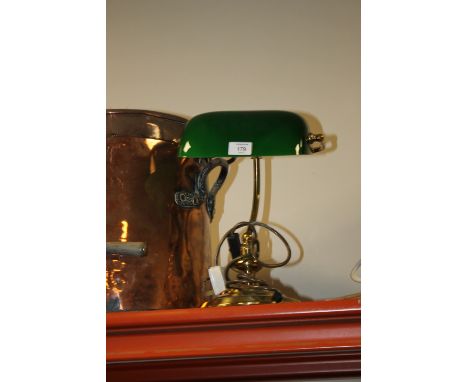 A MODERN BANKERS LAMP 