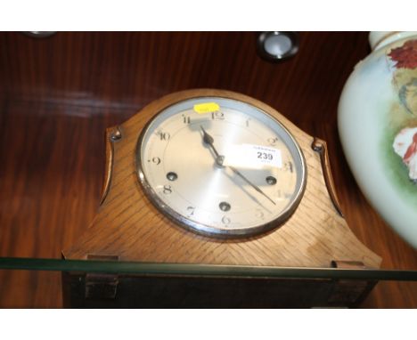 AN OAK ENFIELD MANTLE CLOCK