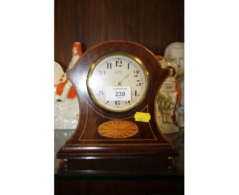 AN INLAID COOPER WORCESTER MANTLE CLOCK 