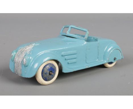 A Dinky Meccano diecast model car; light blue Streamlined Tourer, 22G. Length 8.5cm.