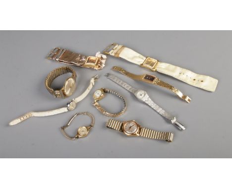 A small collection of ladies and gents wrist watches including examples by Nisus, Timex, Rotary, Buren, Rogar etc