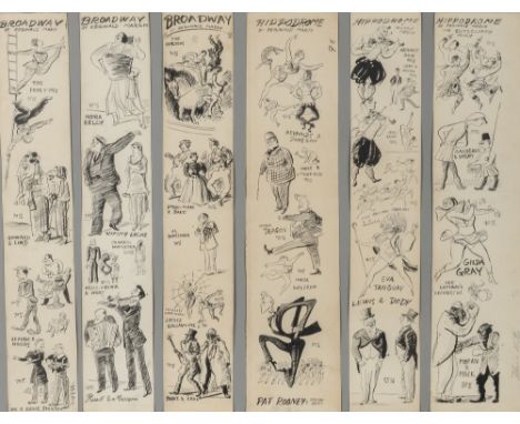 American, 1898-1954(i) Broadway: Nora Kelly & Others; The Walton & Others; The Peretos & Others: ThreeEach ink and pencil on 