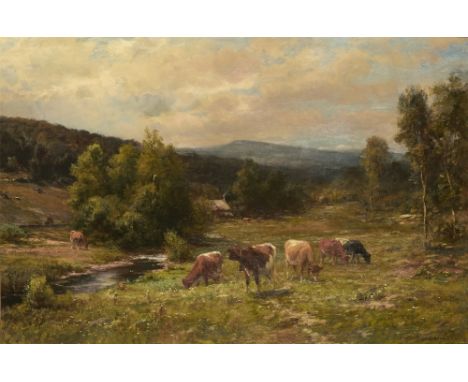 American, 1849-1942In Birch Creek Valley, Ulster County, N.Y., 1897 Signed THOS. B. CRAIG, A.N.A. (lr); dated 1897 and inscri