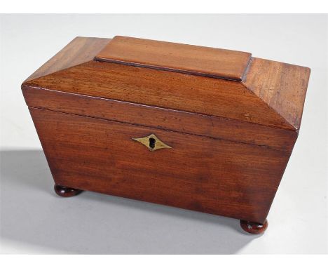 Victorian mahogany tea caddy