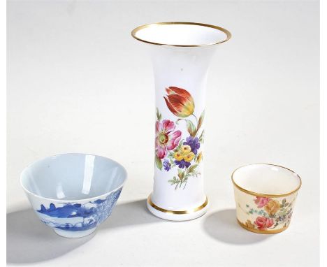 Royal Worcester vase, together with a Caverswall vase and a Chinese bowl, (3)