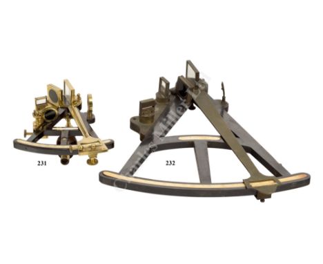 Ø A 13¾IN. RADIUS VERNIER SEXTANT BY SPENCER, BROWNING &amp; RUST, LONDON, CIRCA 1800 the ebony T-frame with inset maker's la