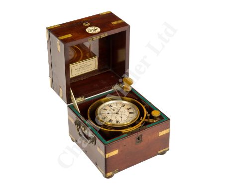 Ø A TWO-DAY MARINE CHRONOMETER BY JAMES SWEETMAN EIFFE, LONDON, CIRCA 1841 the 3in. silvered dial signed, numbered and inscri