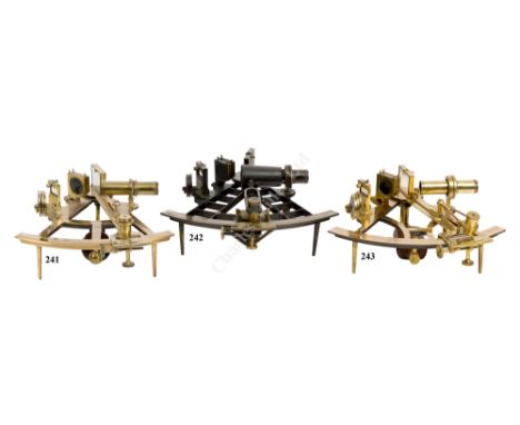 A 7¼IN. RADIUS VERNIER SEXTANT BY KEEN &amp; FRODSHAM, LIVERPOOL, CIRCA 1880 with oxidised brass ladder frame, arc signed as 