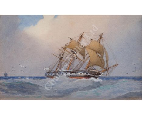 WILLIAM FREDERICK MITCHELL (BRITISH, 1845-1914) H.M.S. 'Challenger' on Expedition 1872-76 Signed 'W.F. Mitchell' (lower right