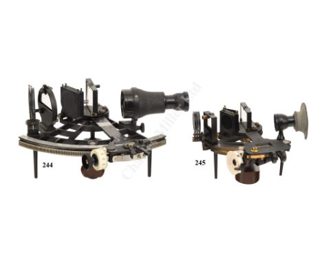 A RARE 3¼IN. RADIUS FLYING BOAT MICROMETER SEXTANT BY HENRY HUGHES &amp; SONS, LONDON, CIRCA 1941 the black crackle frame wit