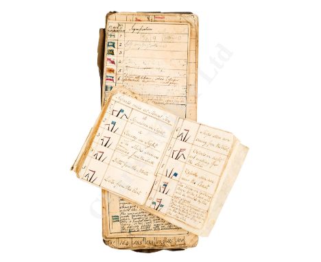 NAVAL SIGNALS, CIRCA 1800 manuscript on paper, 80 leaves, mostly written on the recto and verso, numerous signals, a few in r