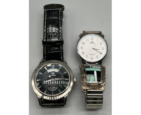Two various watches; Lorus Quartz fitted with a sterling silver bangle part with flexible bracelet. Fuyate Automatic wrist wa