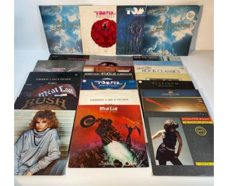 A Large collection of mixed genre records; black Sabbath, Madonna, Elton John &amp; meat loaf vinyl [the first two images cov