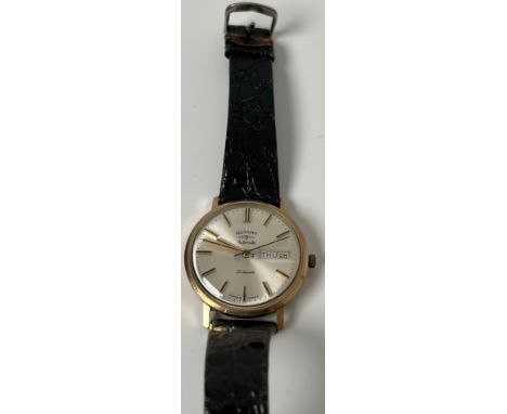 Vintage 9ct yellow gold gent's Rotary 21 Jewels Automatic wristwatch. [Not Running] 