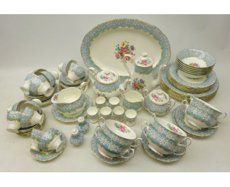 Royal Albert Enchantment pattern dinner, tea and coffee service for six persons Condition Report The service has been used on