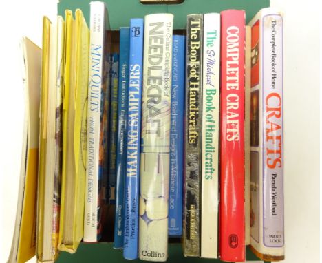 Sixteen Needlecraft books comprising; Lacemaking Point Ground, Making Samplers, The Lace Guild, Book of Handicrafts, Singer I