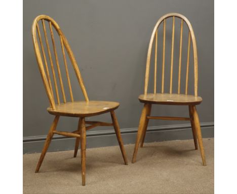 Pair ercol elm and beech stick and hoop back chairs Condition Report Click here for further images, condition, auction times 