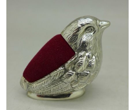 A 925 silver chick pin cushion