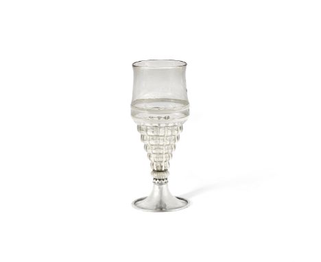 A very rare Venetian or façon de Venise goblet, late 16th or early 17th centuryDecorated in vetro a fili and vetro a retorti,