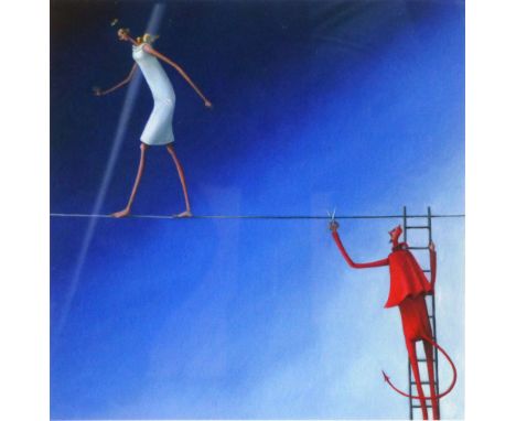Sarah Jane Szikora,
'Don't Bring Me Down',
signed in pencil and numbered P/P 2/20,
photo lithograph,
19 x 17.5 cm, with certi