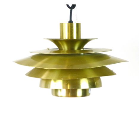 A 'Verona'-type brass coloured six tier ceiling light by Jeka