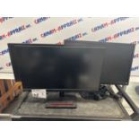 Lot of (3) 24" Monitors (w/ Power & Video Cables)