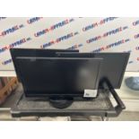 Lot of (3) 24" Monitors (w/ Power & Video Cables)