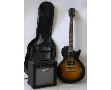 Epiphone "Les Paul" Electric GuitarSpecial LP-shaped Model, serial # Y7032036. Comes with JSH leather carry bag and a Cruzer 