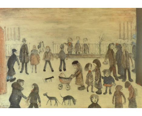 Laurence Stephen Lowry, RBA, RA (British, 1887-1976) - Man Pushing BabyUnsigned limited edition print, numbered 468/850, 46x6