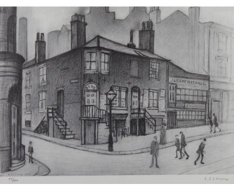 Laurence Stephen Lowry, RBA, RA (British, 1887-1976) - 'Great Ancoats Street'Pencil signed limited edition print, 57/850, 29x