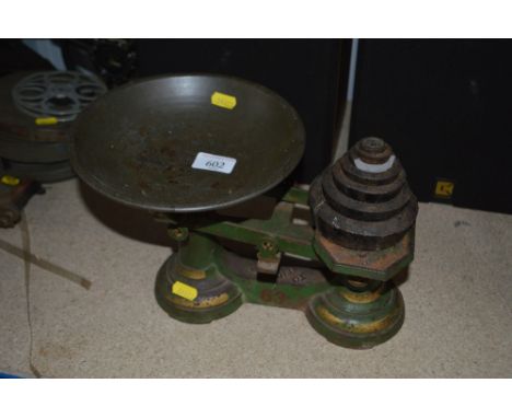 A set of scales and weights