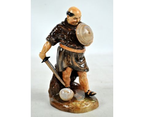 A Royal Doulton figure; HN2143 'Friar Tuck', height 19.8cm. CONDITION REPORT: Manufacturing imperfection to the tip of his sw