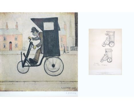 LAURENCE STEPHEN LOWRY RBA RA (1887-1976); a signed limited edition coloured print, 'The Contraption', signed in pencil lower