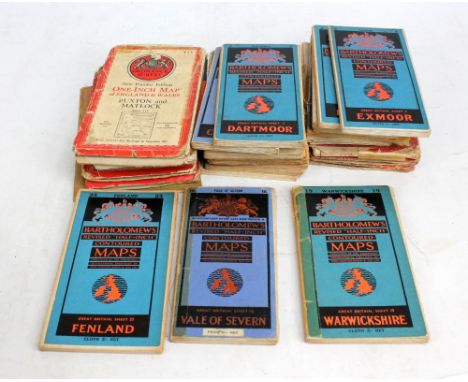 A small quantity of Bartholemews and Ordnance Survey maps.